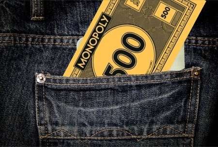 Geld tekort - Zelfs monypoly geld in je kontzak